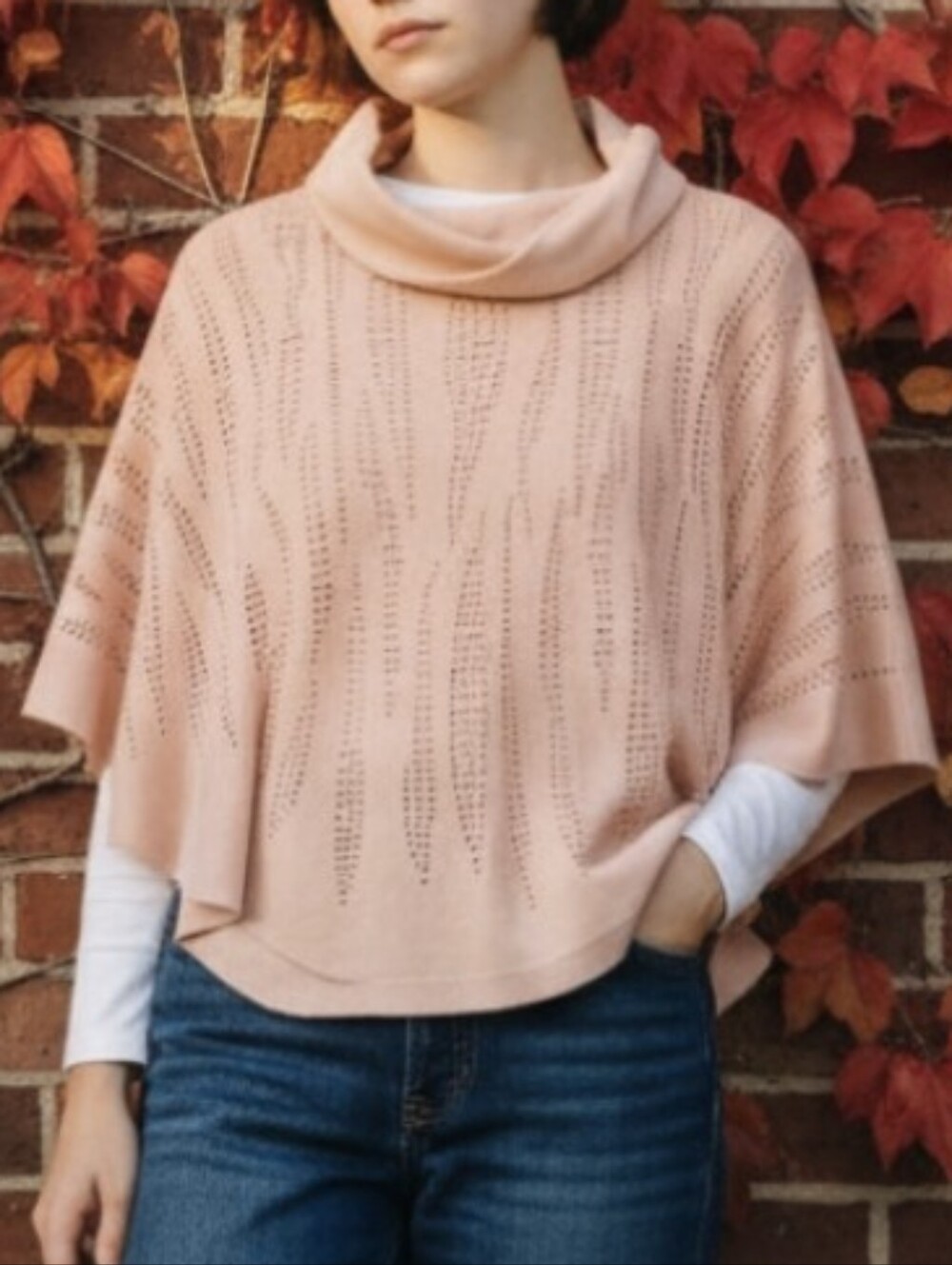 I AM ALBERTO MAKALI Faux Suede Poncho Size XL